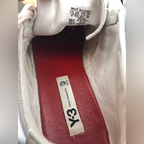 Super Rare Y-3 Adidas with abstract Yohji Yamamoto 12 white & Red - Picture 14 of 14
